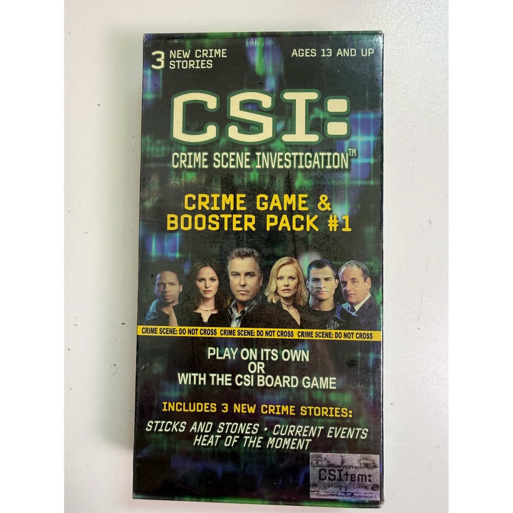 CSI Crime Scene Investigation Crime Game & Booster Pack 1 New Sealed 4743
